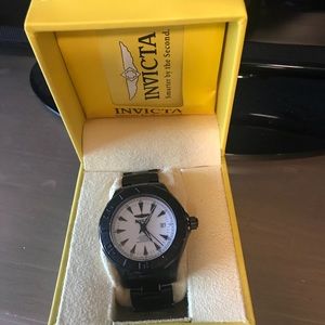 Invicta unisex black metal watch